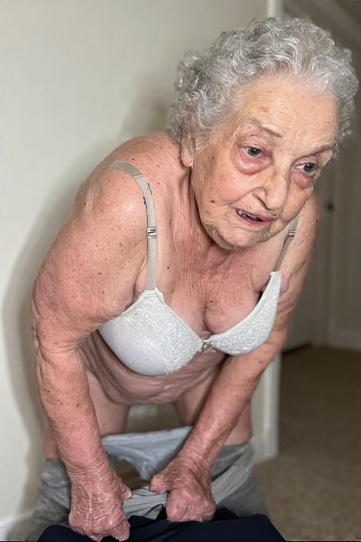 Granny Struggles to Put on Her Pants