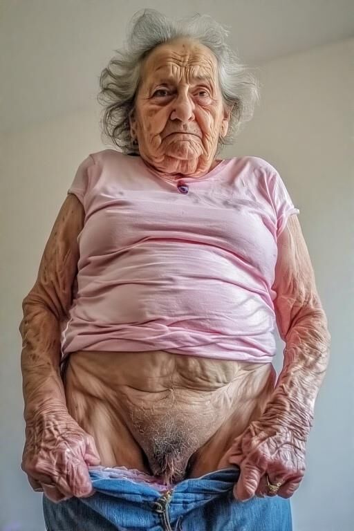 Granny Struggles to Put on Her Pants