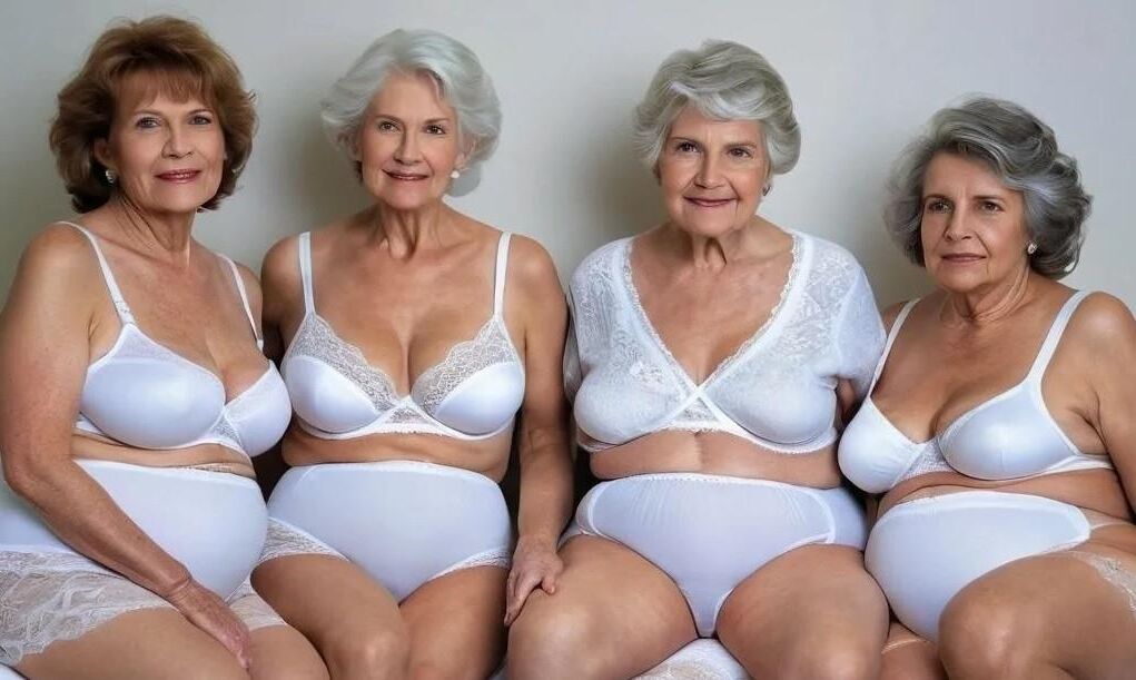 Mi selección de IA de vestidos para abuelas desnudadas.
