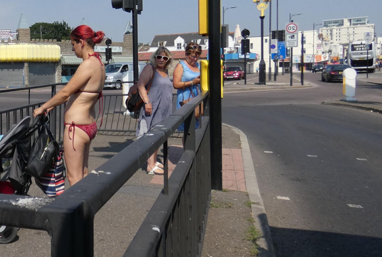 Red bikini bottom