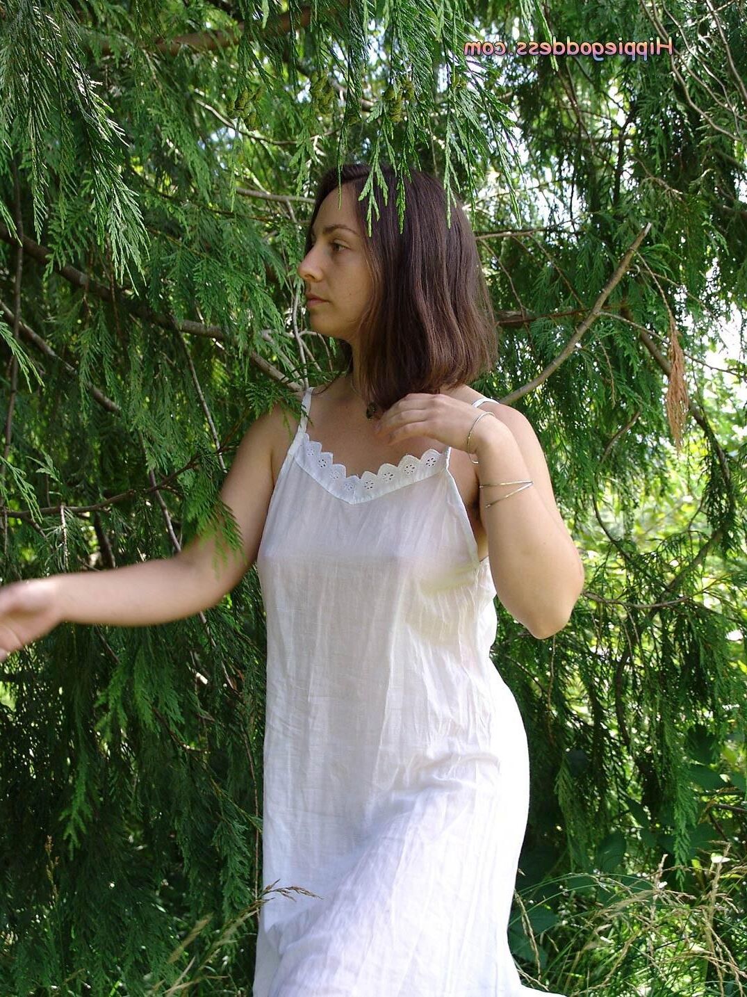 Hippiegoddess Jade White Vestido al aire libre