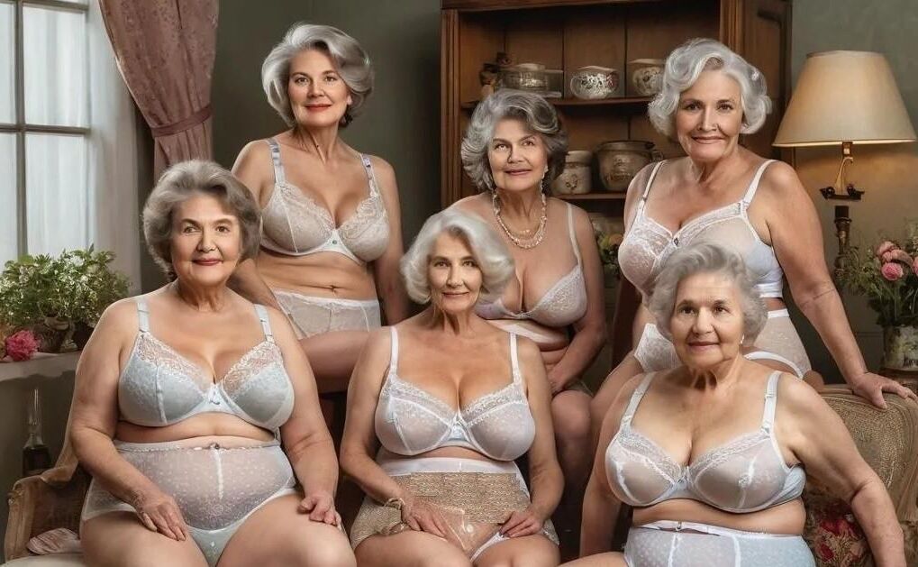 Mi selección de IA de vestidos para abuelas desnudadas.