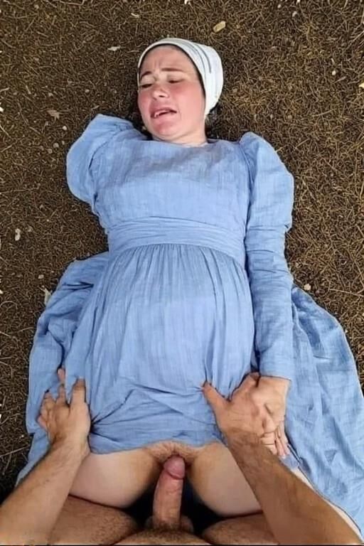Amish Women in the Barn