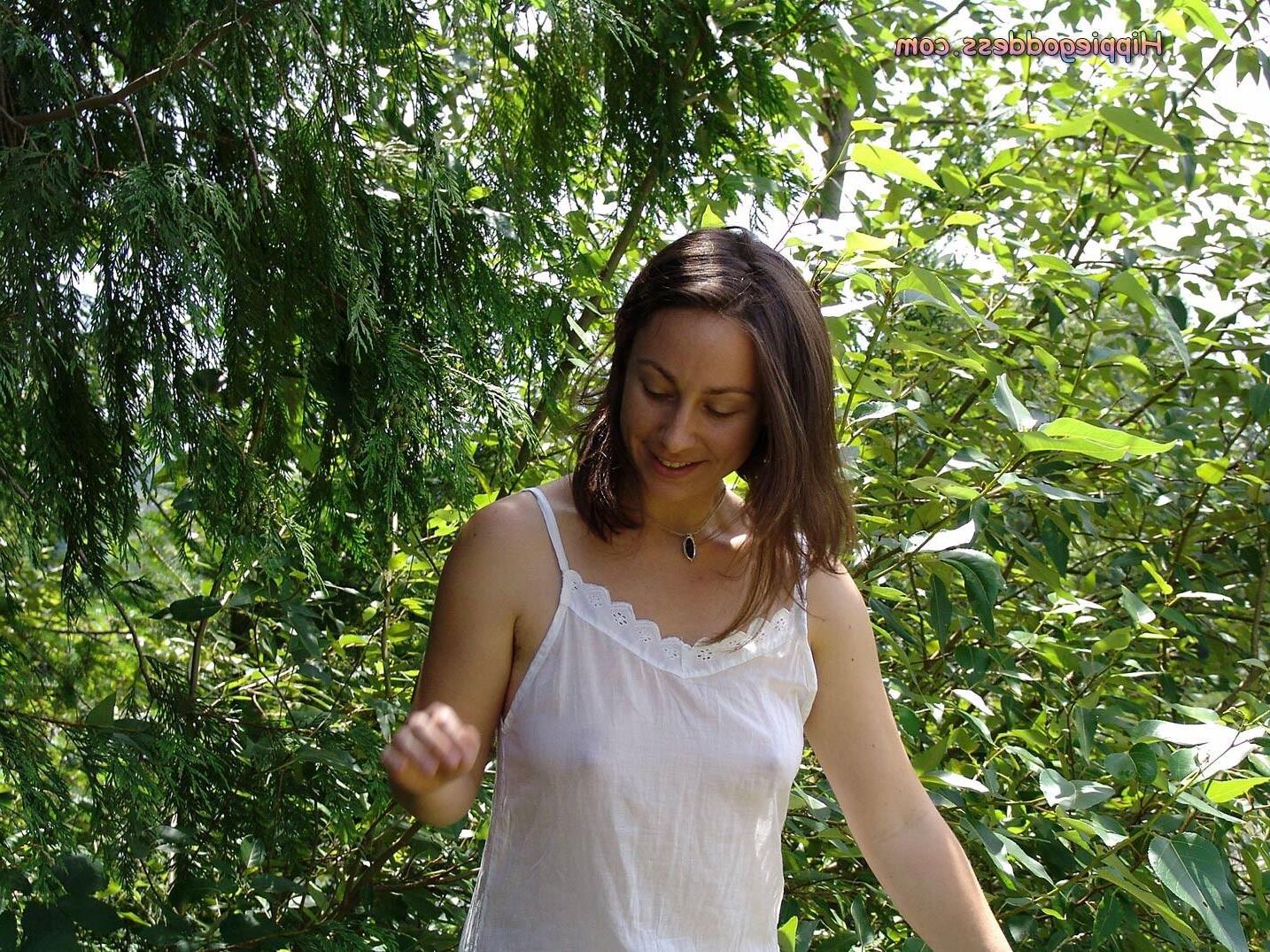 Hippiegoddess Jade White Vestido al aire libre