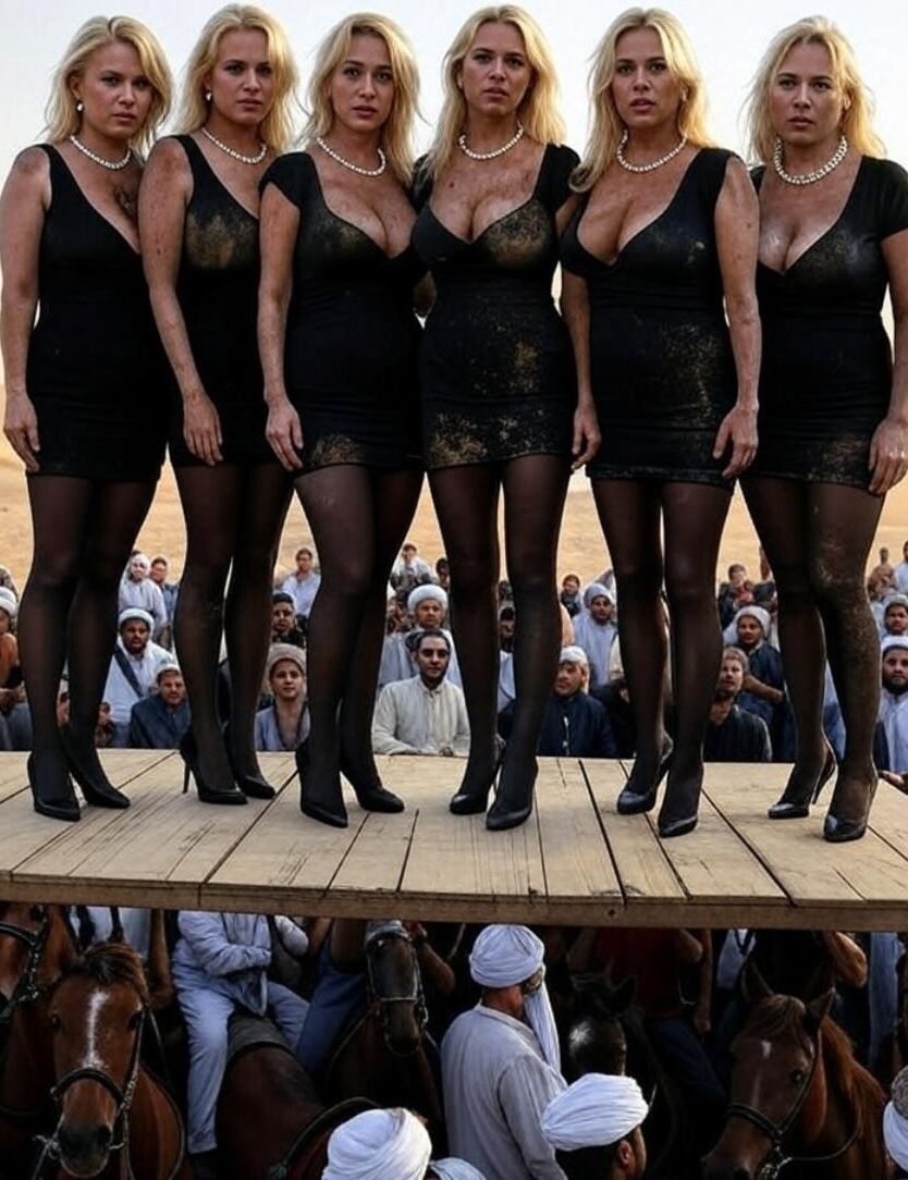 Blonde women sold into sex slavery in middle east (AI)