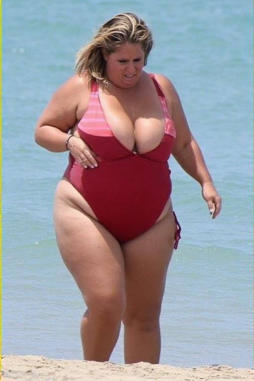 Candid Pics: Plus size Moms on the Beach