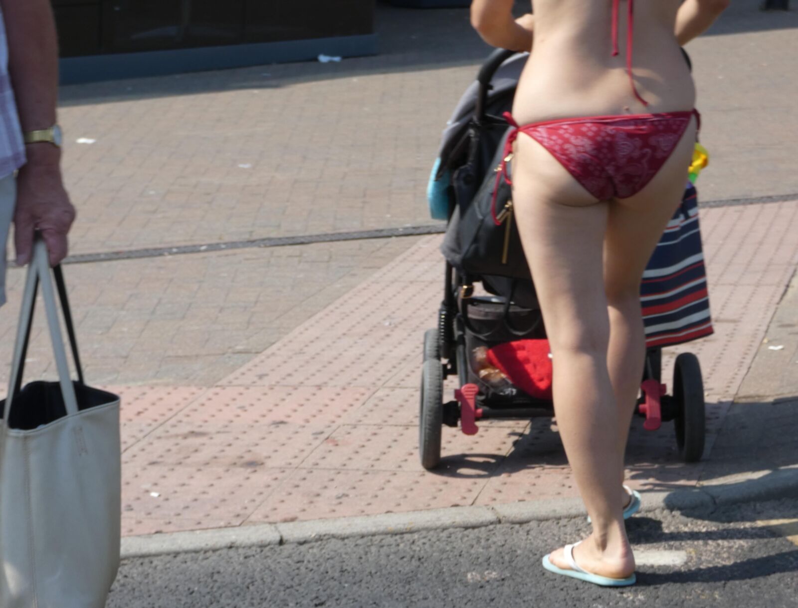 Red bikini bottom