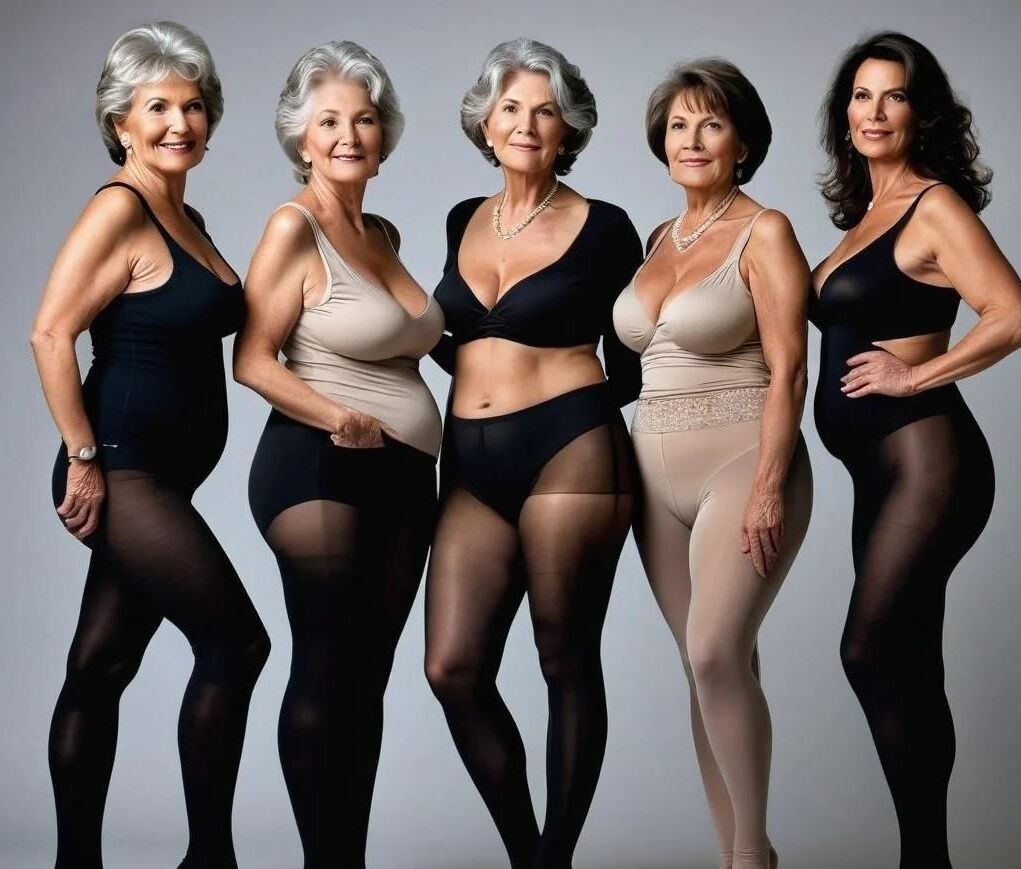 Mi selección de IA de vestidos para abuelas desnudadas.
