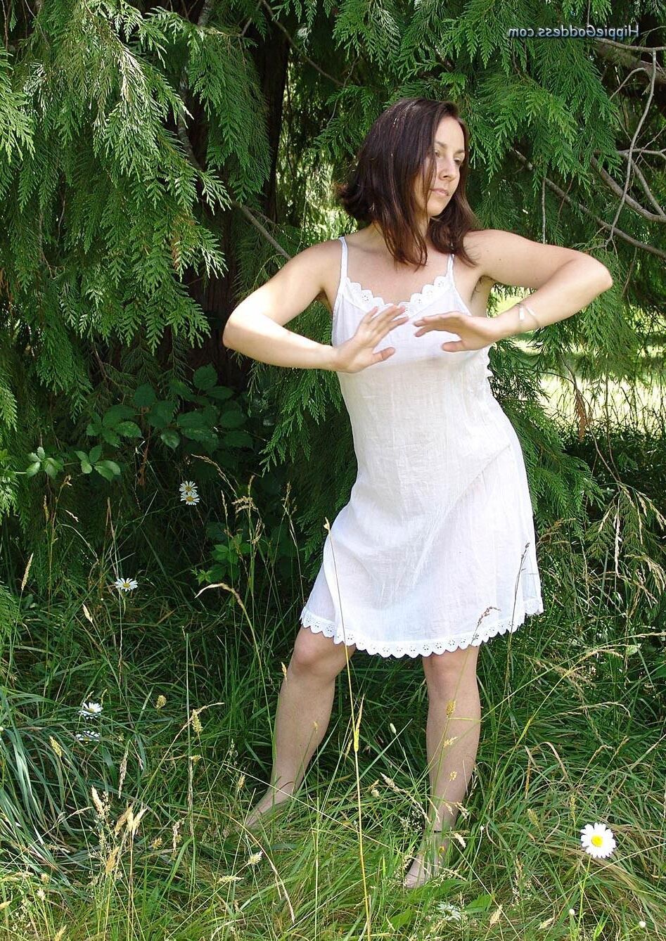 Hippiegoddess Jade White Vestido al aire libre