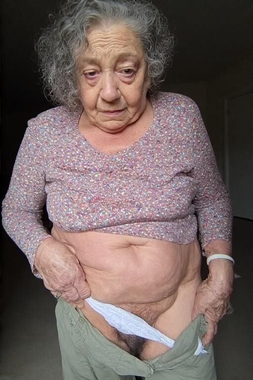 Granny Struggles to Put on Her Pants