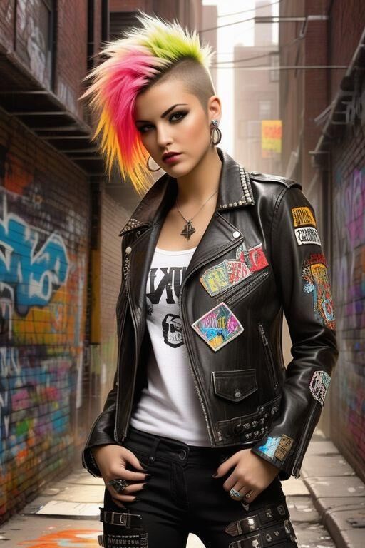 Chica punk chupando polla y jodidamente genial