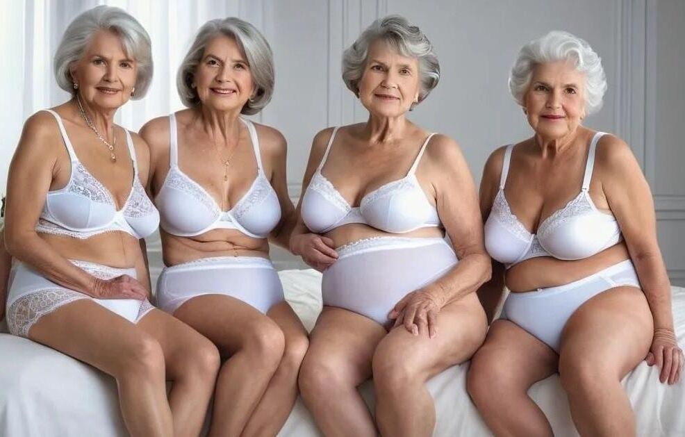Mi selección de IA de vestidos para abuelas desnudadas.