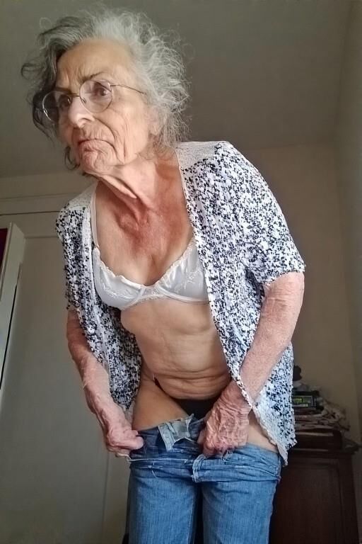 Granny Struggles to Put on Her Pants