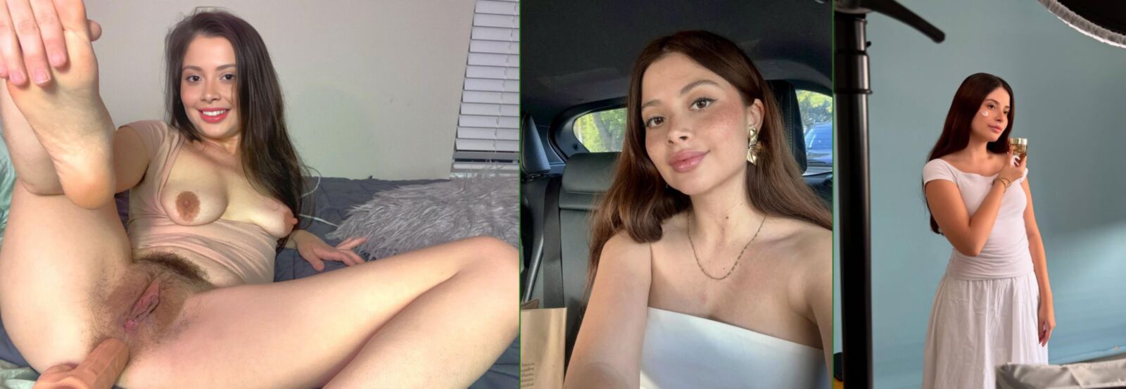 Before/After Amateur Dildo 