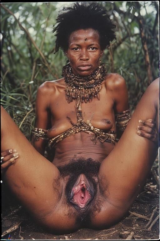 Fotos clásicas de National Geographic: Tribal Women Spread Eagle
