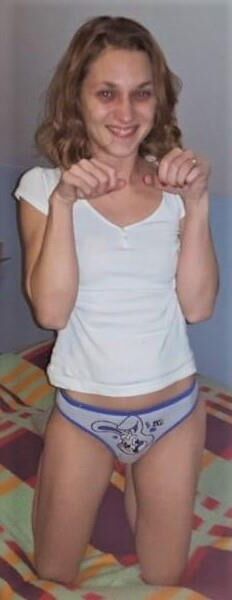 Skinny Polish Cameltoe Queen Net Slut Maja in Rabbit Undies