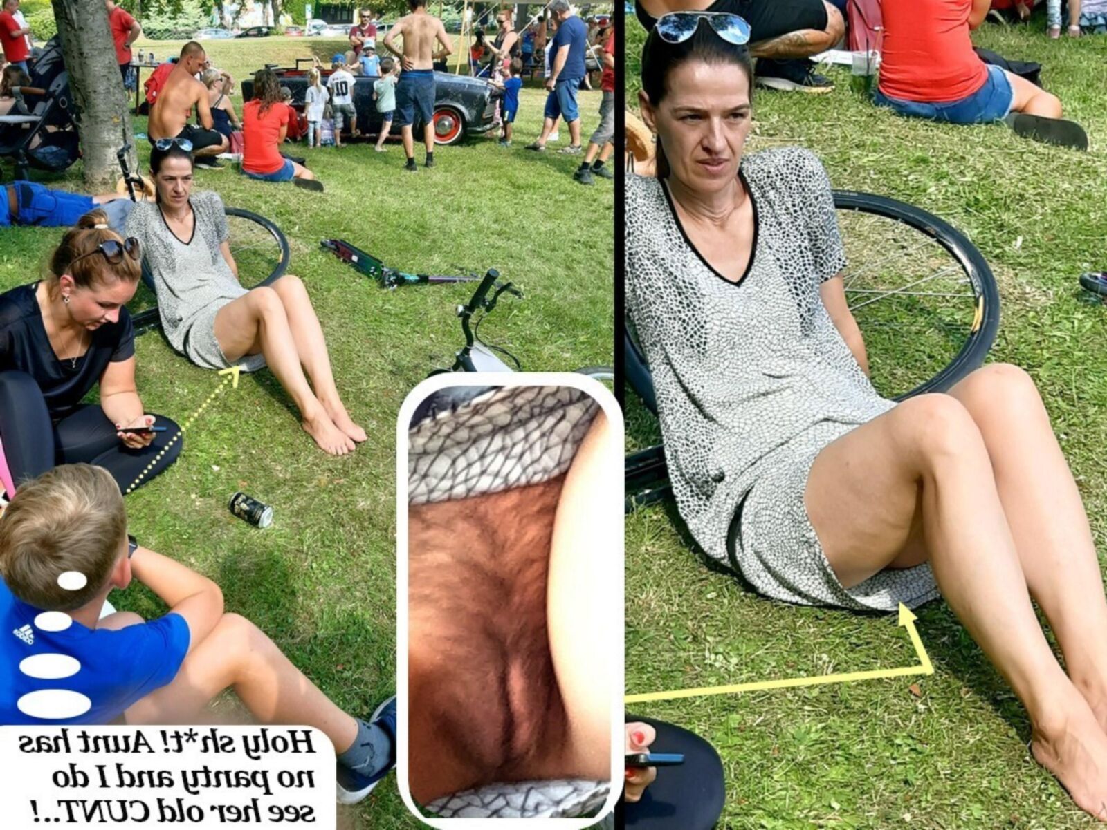 Martina Flashing Hairy Pussy In Public