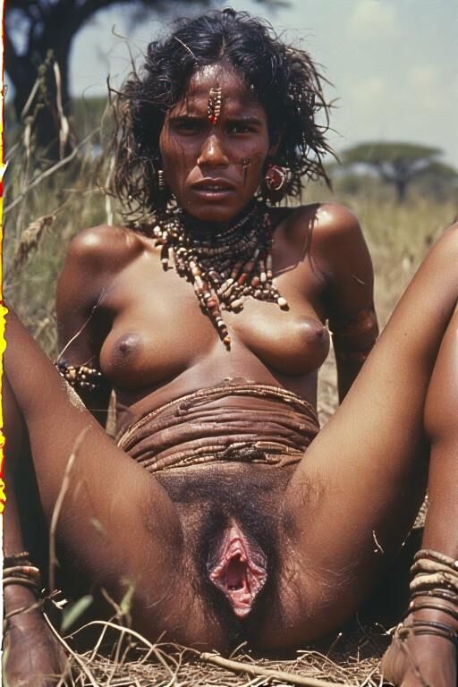Fotos clásicas de National Geographic: Tribal Women Spread Eagle