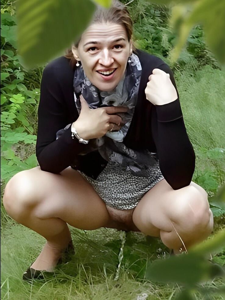 Martina Flashing Hairy Pussy In Public