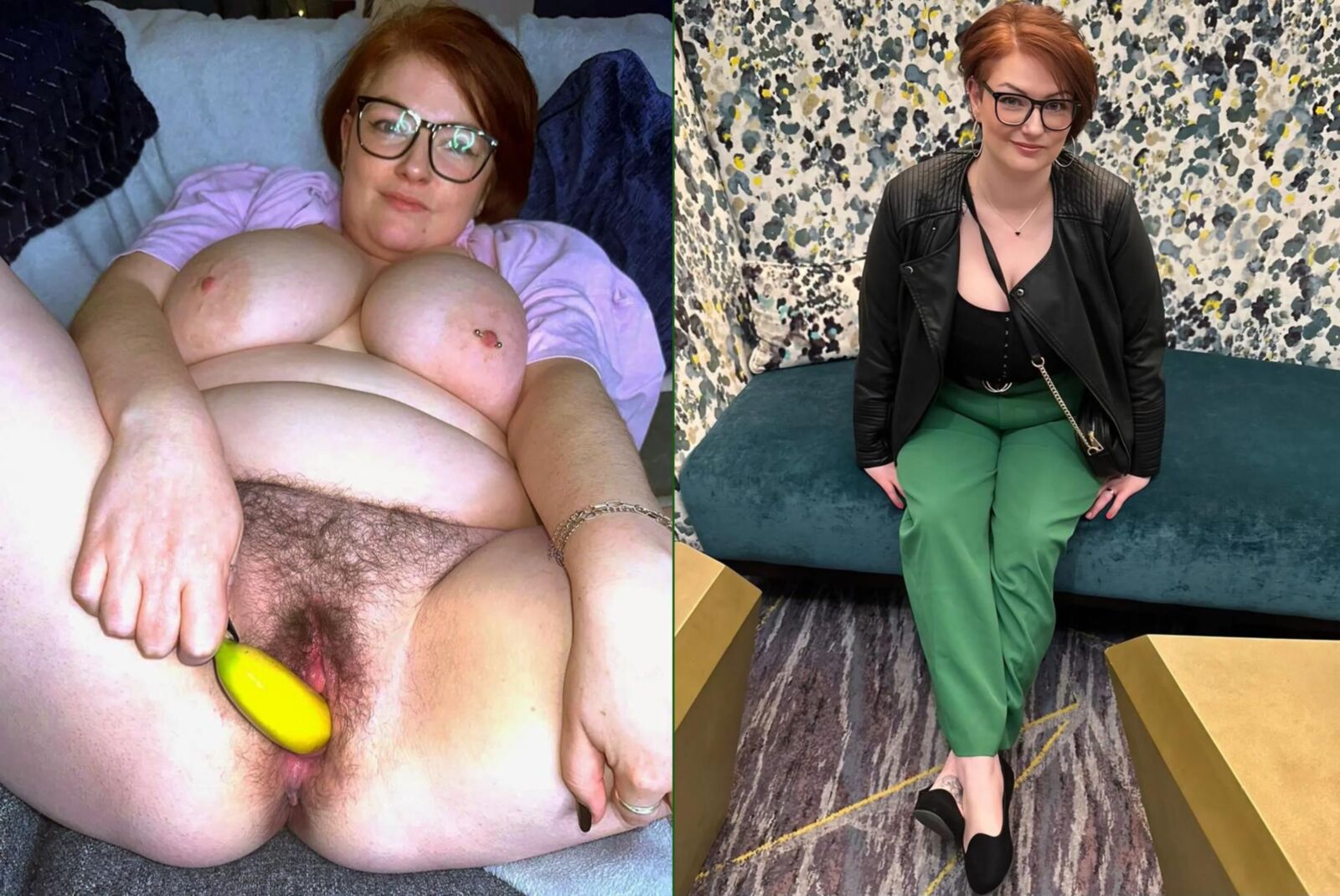 Before/After Amateur Dildo 
