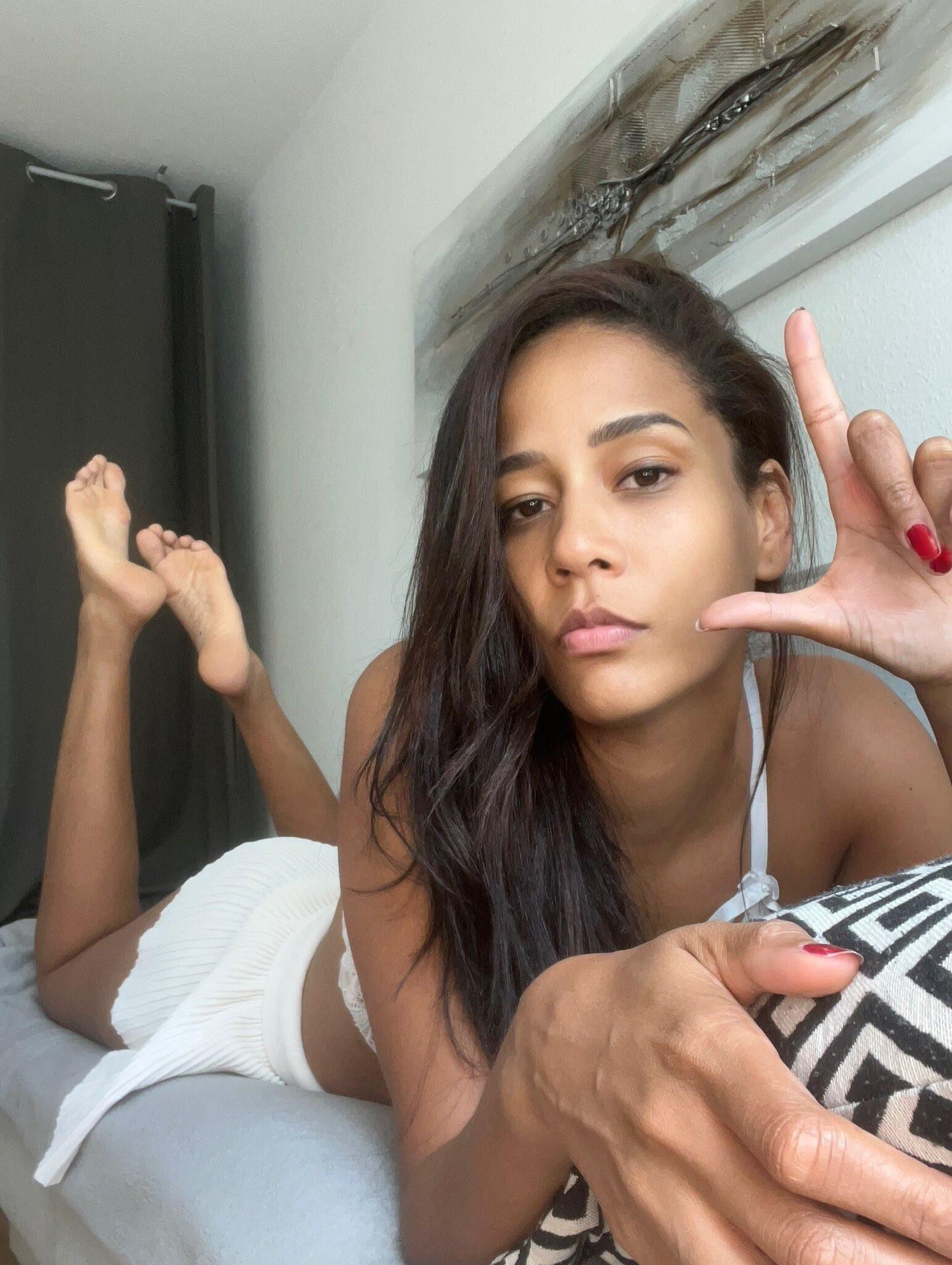 Mia L Brazilian Model with Giant Soles