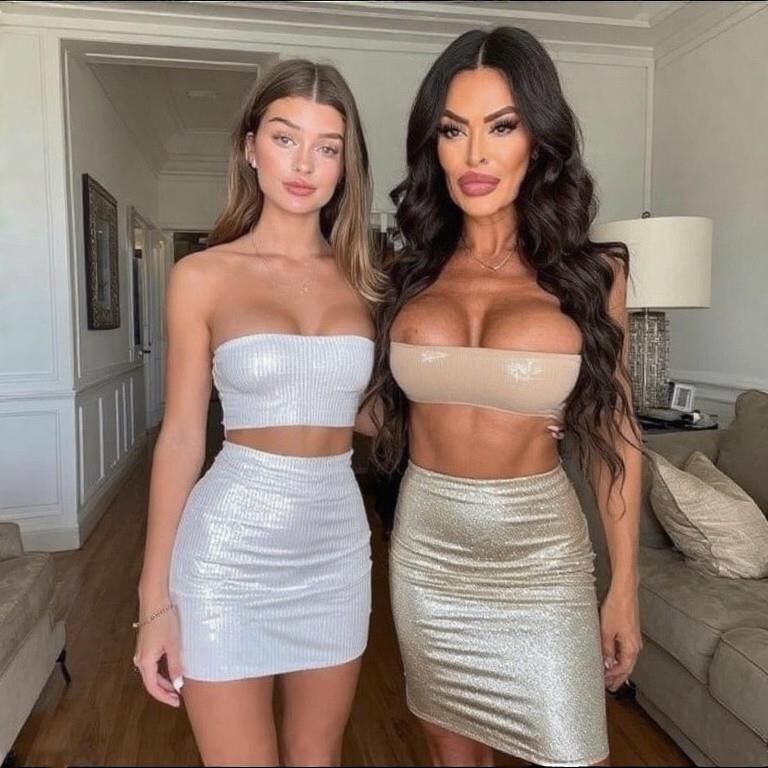 Mother Daughter sharing some chocolate ((BBC)AI)