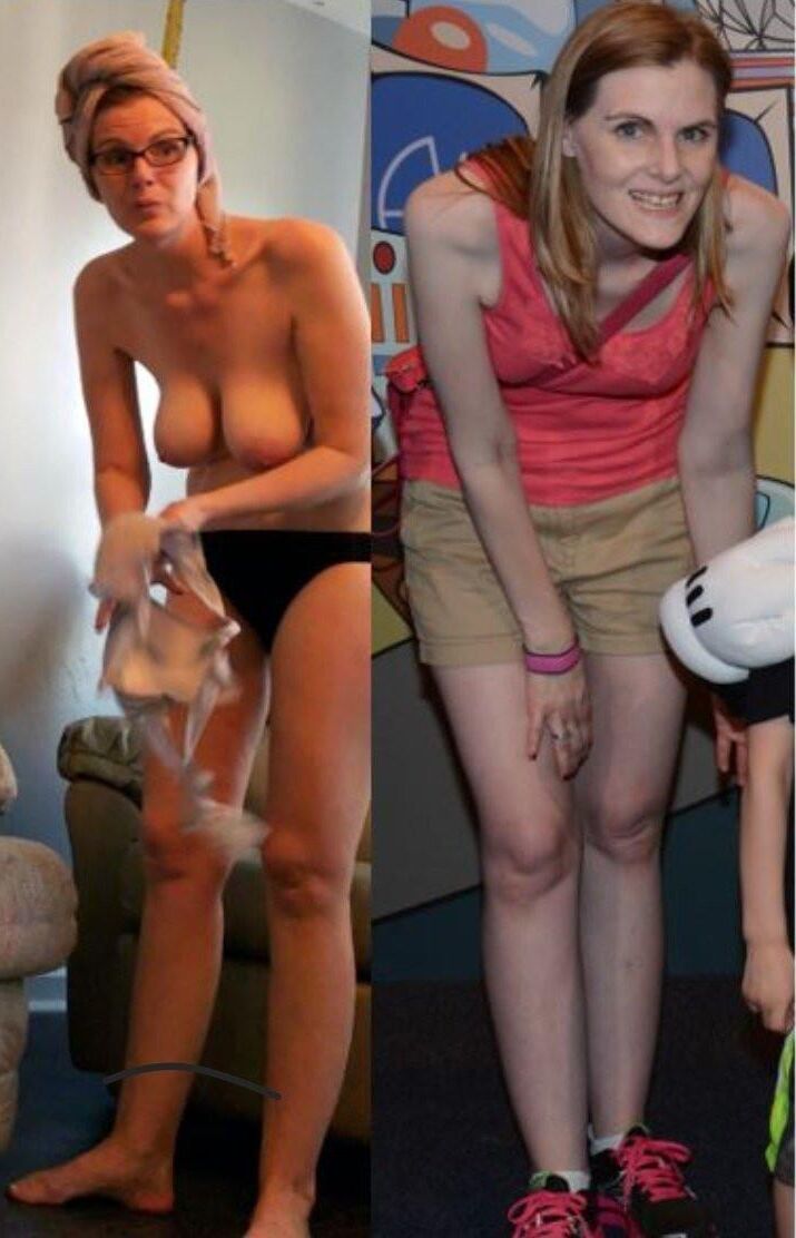 彼女は裸に見えます。