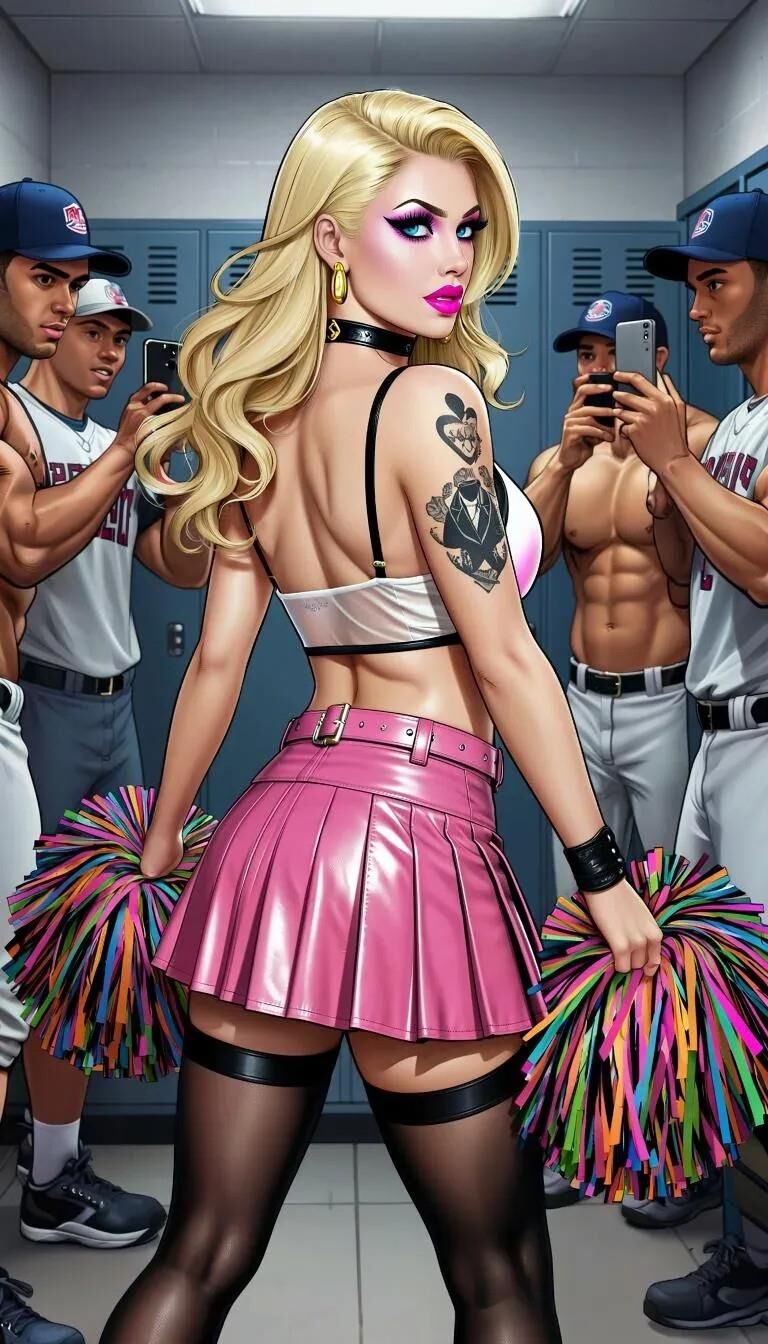 AI blonde cheerleaders are just sluts for the black sportteams
