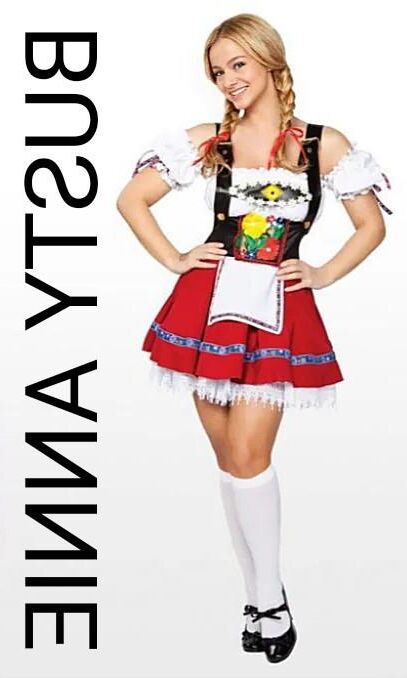 Advertising shots of busty Annie H. in a sexy dirndl