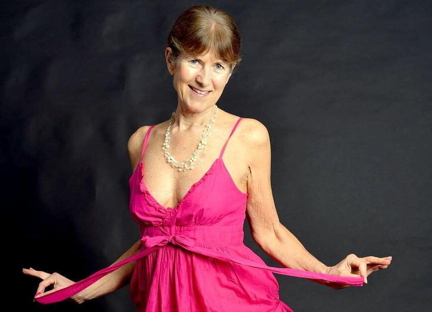 Slim mature redhead Anne from UK