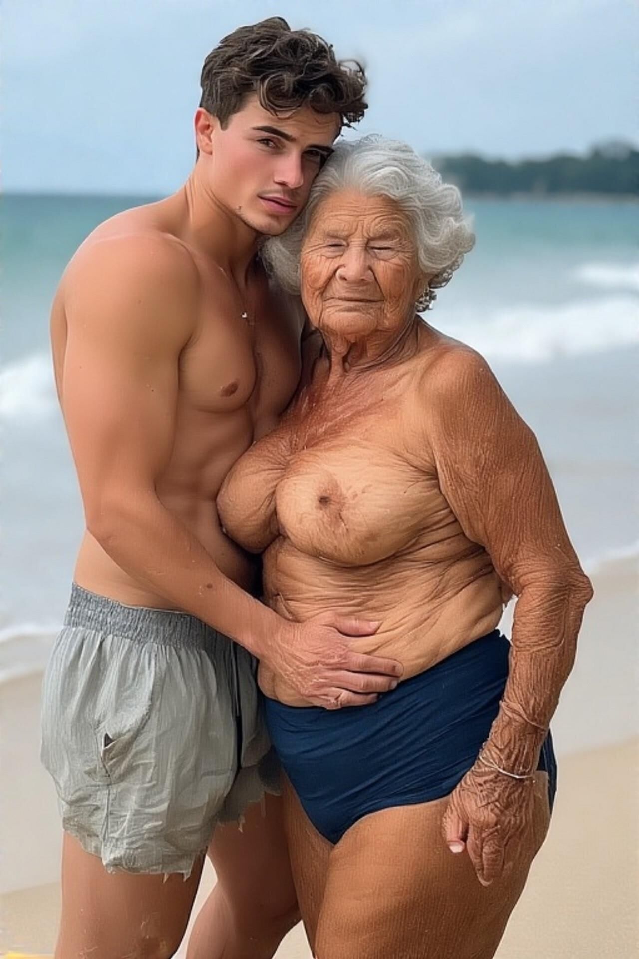 Lovely beach grannies