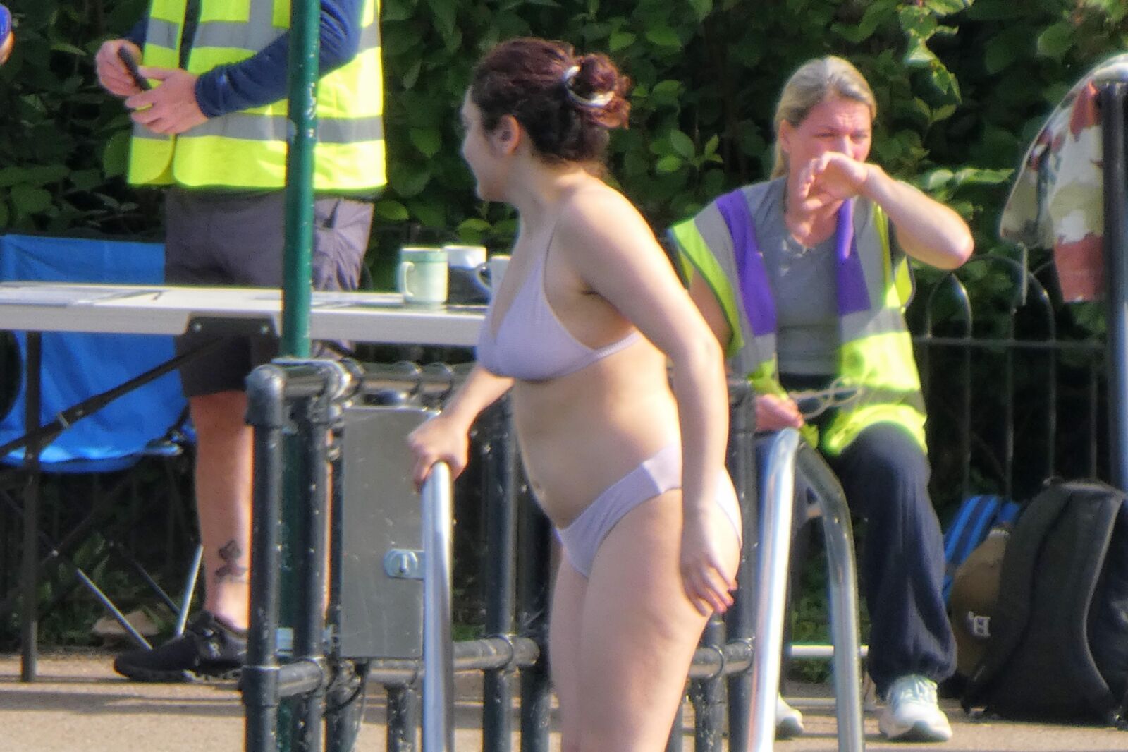 Chesty morning swim