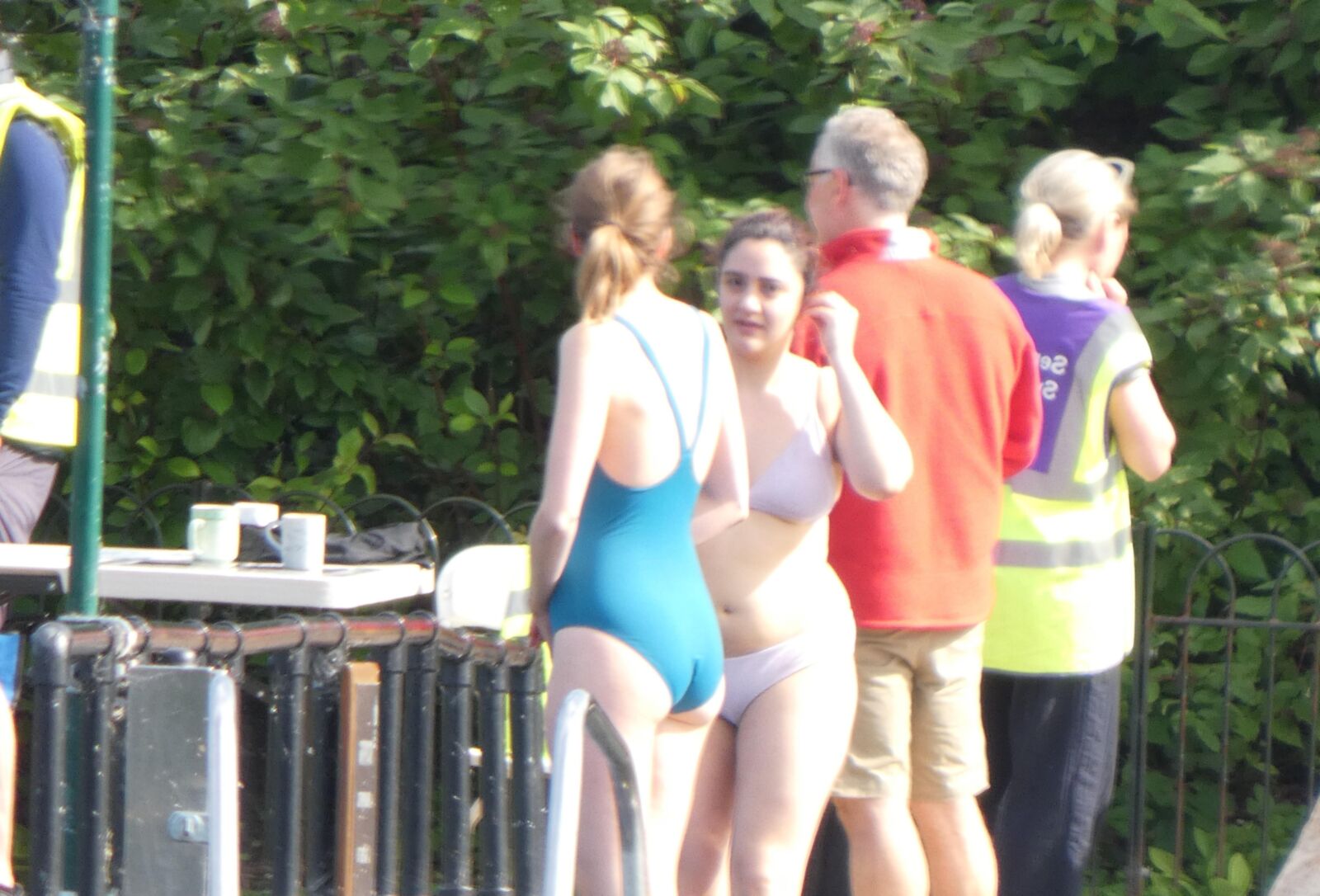 Chesty morning swim