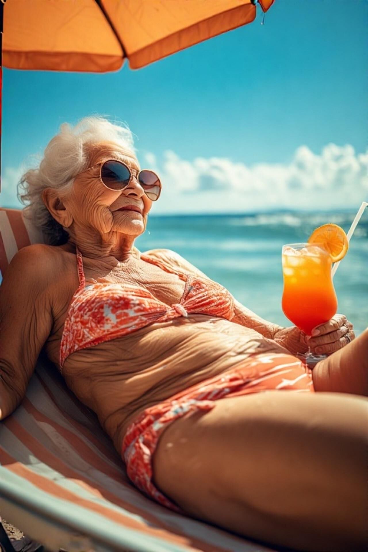 Lovely beach grannies