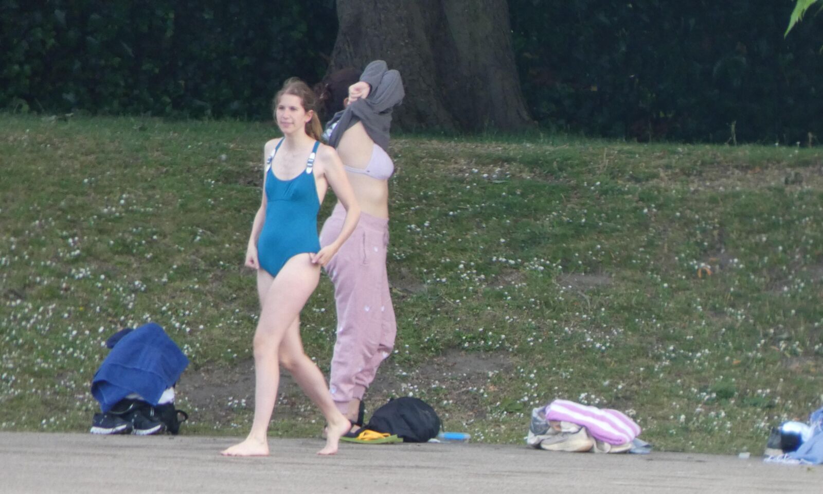 Chesty morning swim