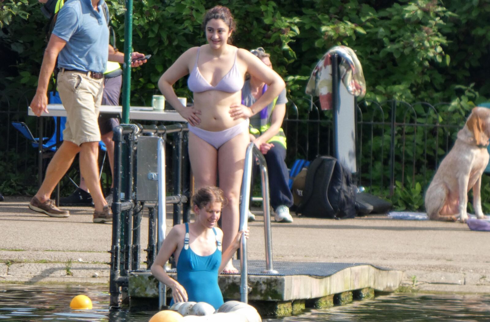 Chesty morning swim