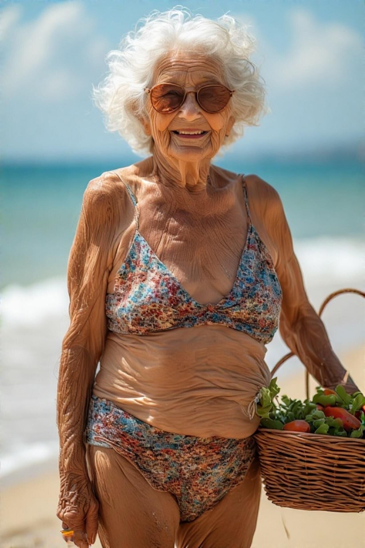 Lovely beach grannies