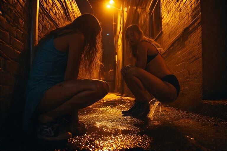 Night Rough au Da Club lorsque les loo de dames sont en panne