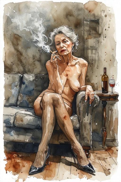 AI Drawings: Grandma Has a Little Smoke