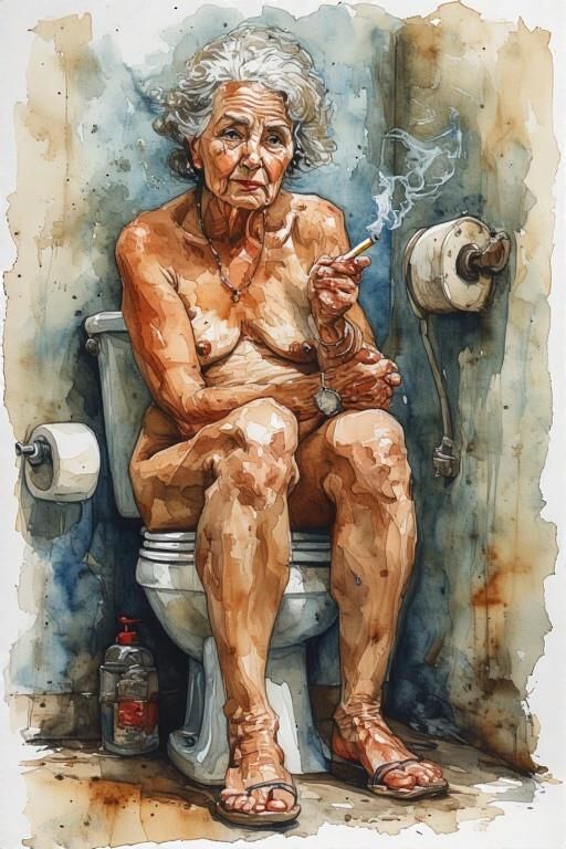 AI Drawings: Grandma Has a Little Smoke