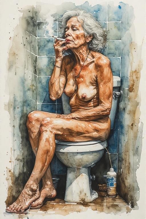 AI Drawings: Grandma Has a Little Smoke