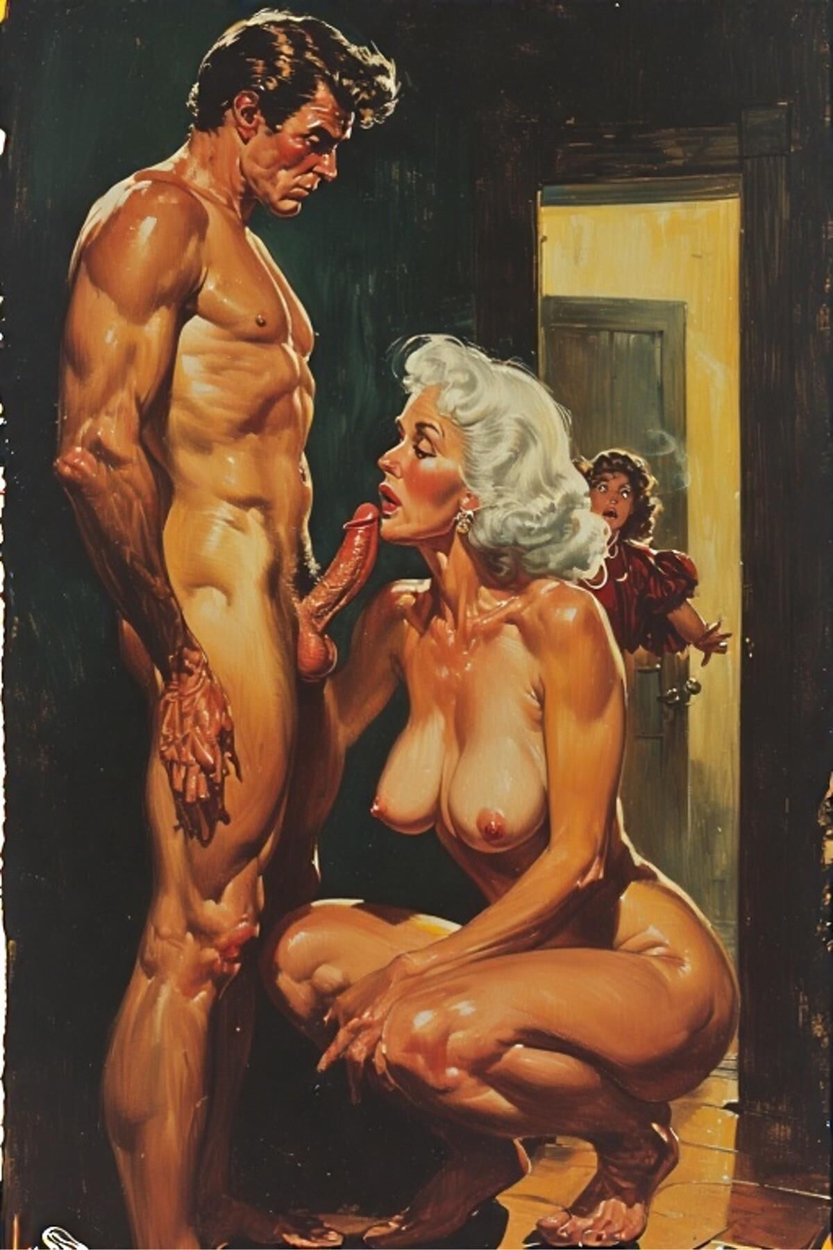 AI Drawings: Little Red Riding Hood Adult Pulp Version