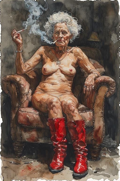 AI Drawings: Grandma Has a Little Smoke