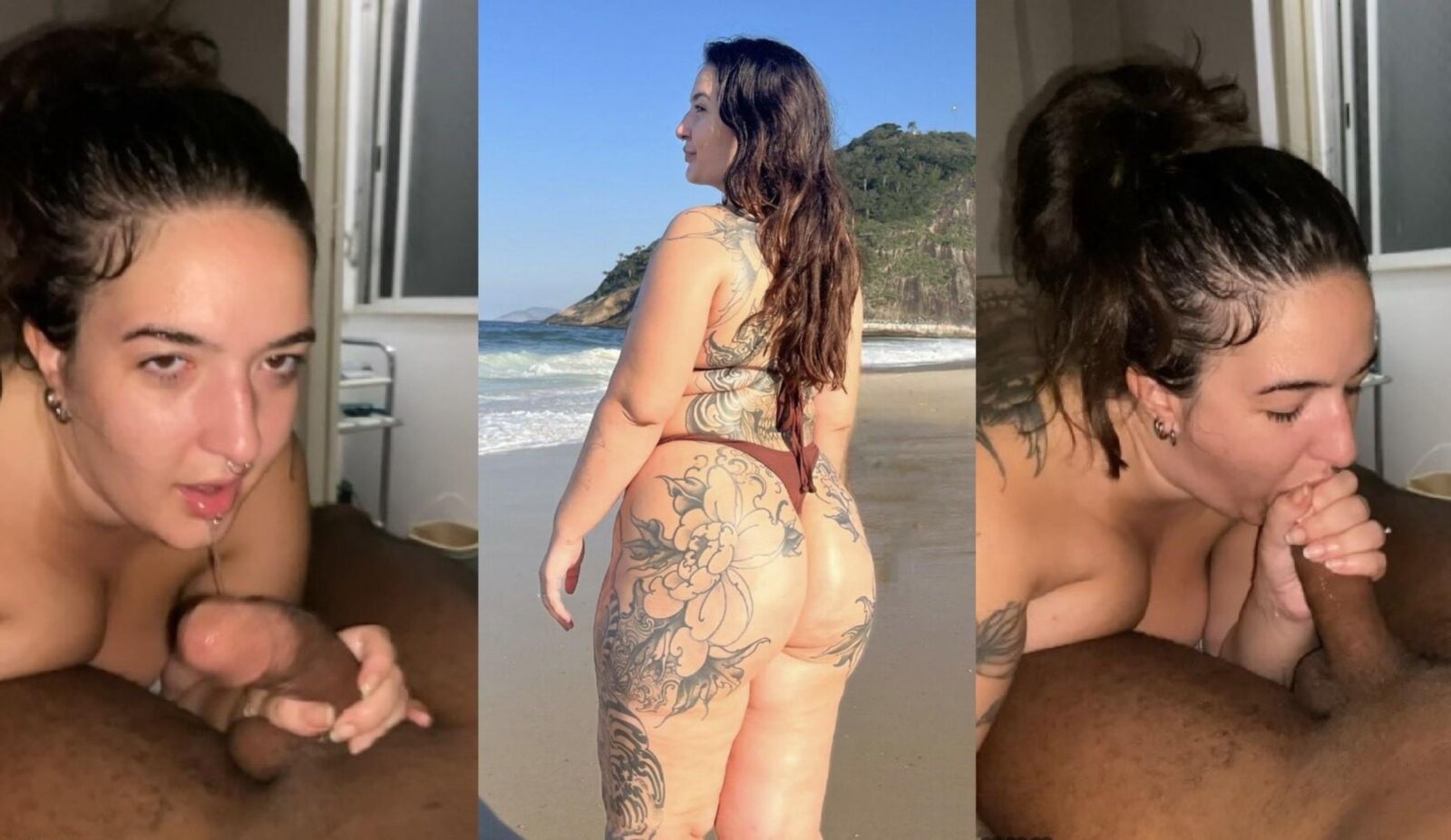 Raquel enorme culo tetas grandes tatuadas brasileña bbw chica disparos calientes
