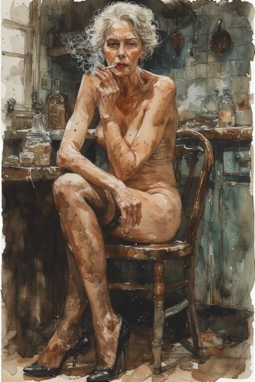 AI Drawings: Grandma Has a Little Smoke