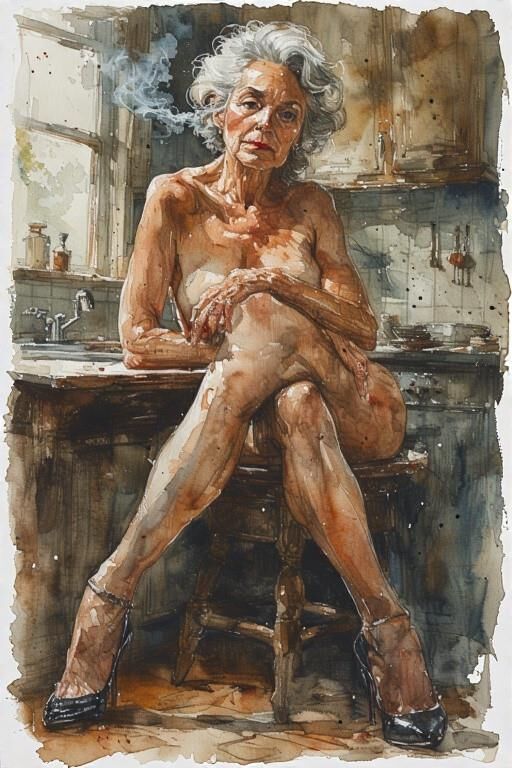 AI Drawings: Grandma Has a Little Smoke