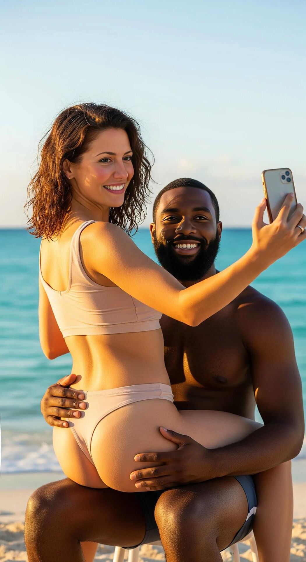Esposa de ai y nuevo amigo charlando con mi esposo
