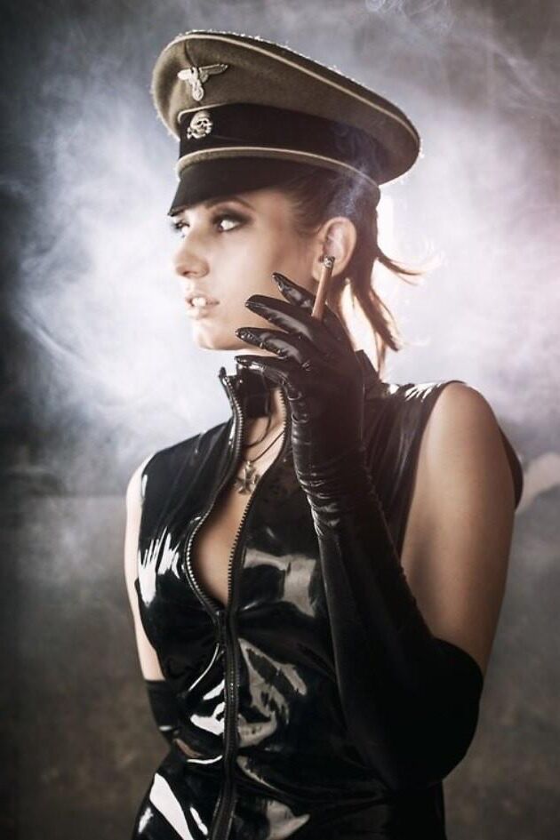 Femdom mistress smoking