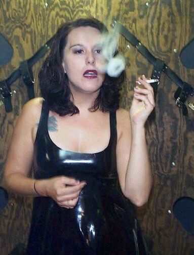 Femdom mistress smoking