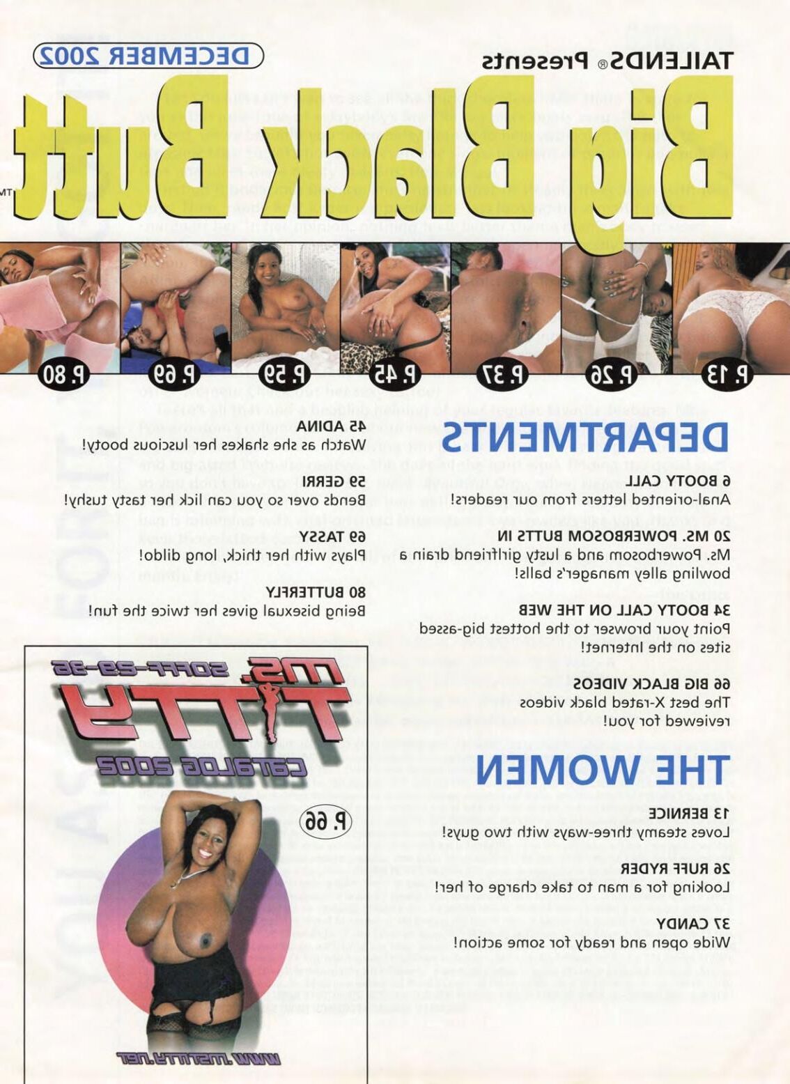 Big Black Butt Magazine Dezember